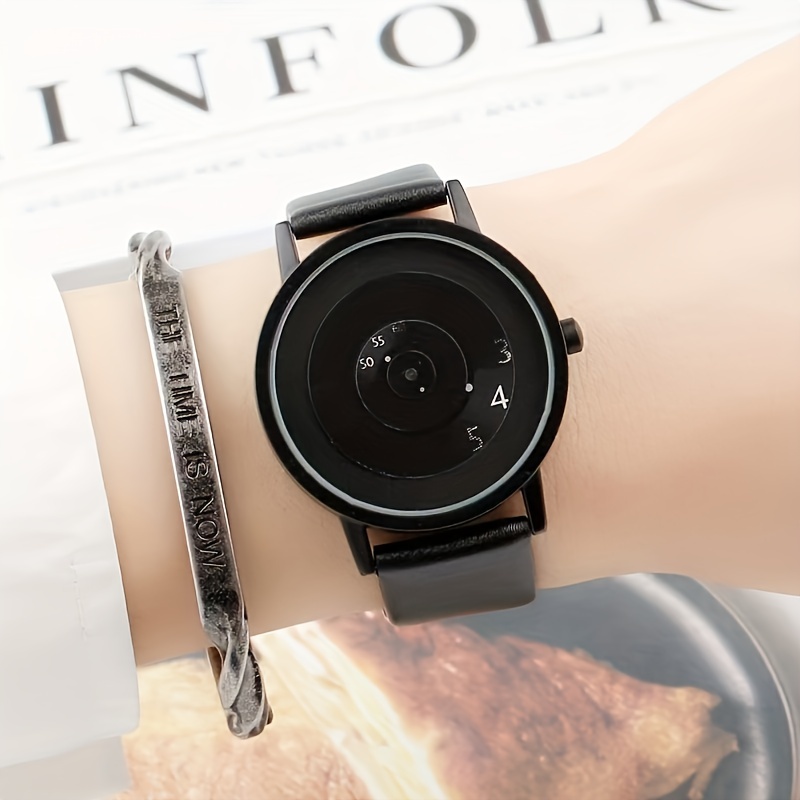 Canvas Strap Watch - 1pcBlack Technology Koreanische Ausgabe Minimalistisches trendiges
