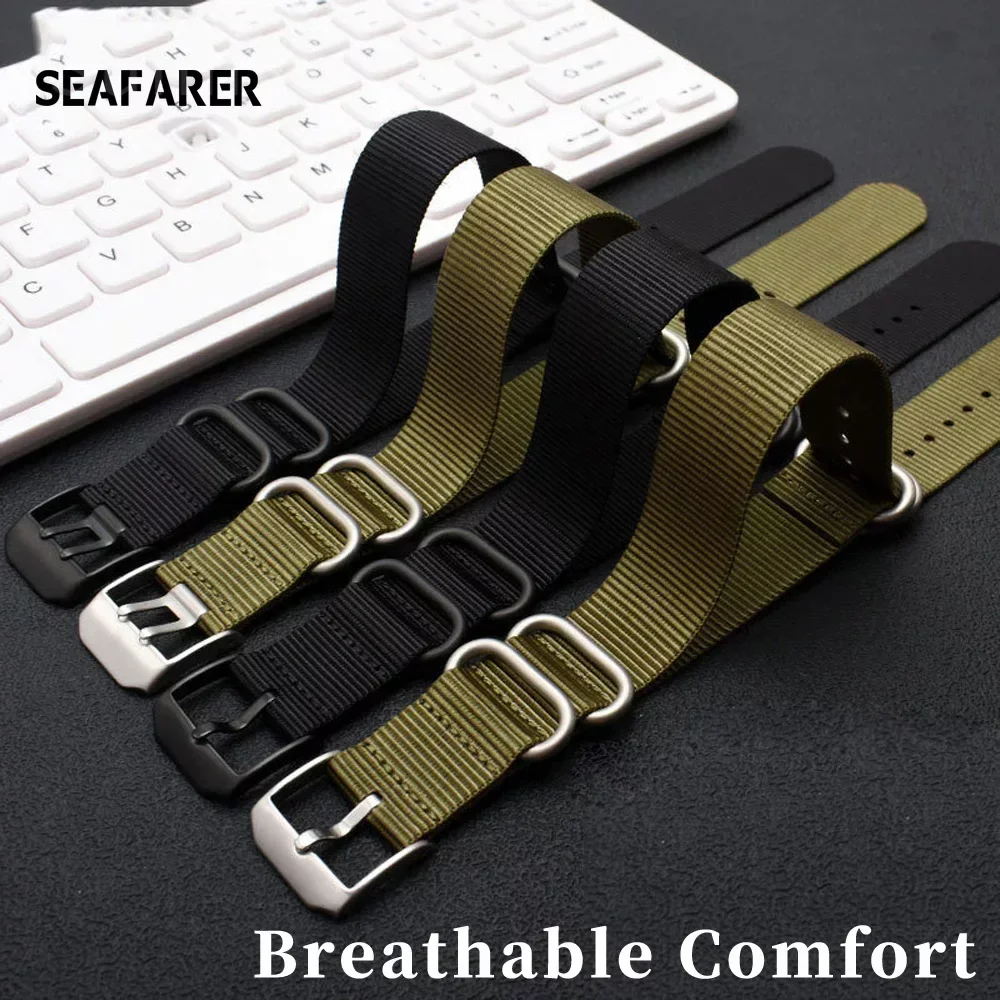 Perlon Strap Woven - Nylon-Uhrenarmband Perlon Uhrenarmbänder 22 mm 23